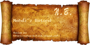 Nehéz Botond névjegykártya